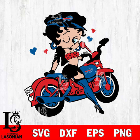 Buffalo Bills Betty Boop And Badass Motor Svg Eps Dxf Png File, Digital Download, Instant Download