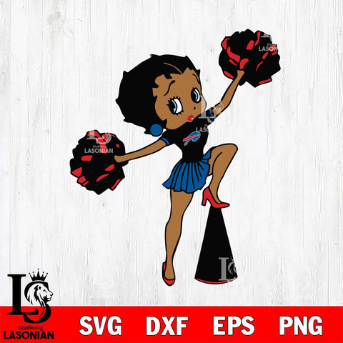 Buffalo Bills Betty Boop Cheer Leader SVG Svg Eps Dxf Png File, Digital Download, Instant Download