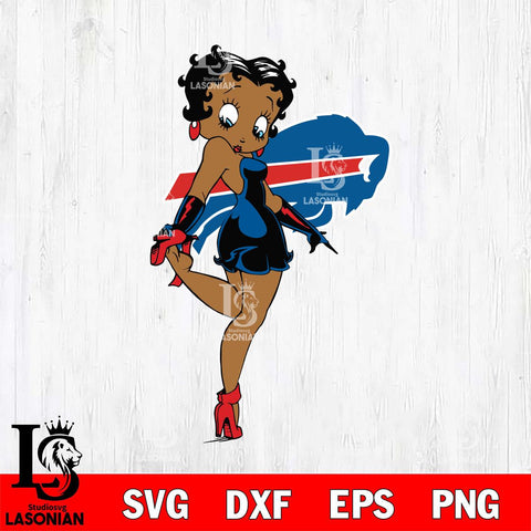 Buffalo Bills Betty Boop Girl Fan SVG Svg Eps Dxf Png File, Digital Download, Instant Download