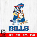 Buffalo Bills Bluey & Bingo 3 Svg Eps Dxf Png File, NFL svg, Digital Download, Instant Download