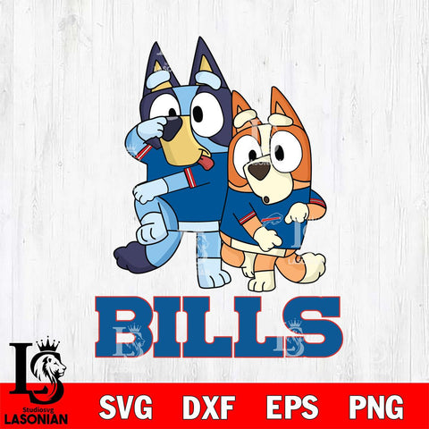 Buffalo Bills Bluey & Bingo Svg Eps Dxf Png File, NFL svg, Digital Download, Instant Download