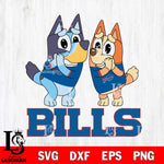 Buffalo Bills Bluey & Bingo 5 Svg Eps Dxf Png File, NFL svg, Digital Download, Instant Download