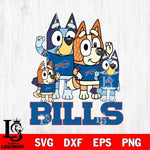 Buffalo Bills Bluey & Bingo 7 Svg Eps Dxf Png File, NFL svg, Digital Download, Instant Download