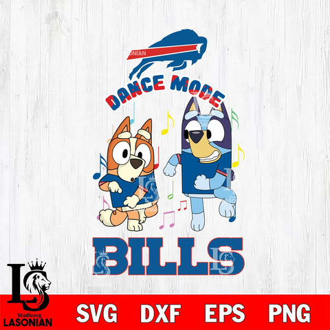 Buffalo Bills Bluey Bingo Dance Mode Svg Eps Dxf Png File, NFL svg, Digital Download, Instant Download