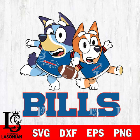 Buffalo Bills Bluey Chilli NFL Svg Eps Dxf Png File, Digital Download, Instant Download