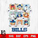 Buffalo Bills Bluey Halloween Sport Svg Eps Dxf Png File, Digital Download, Instant Download