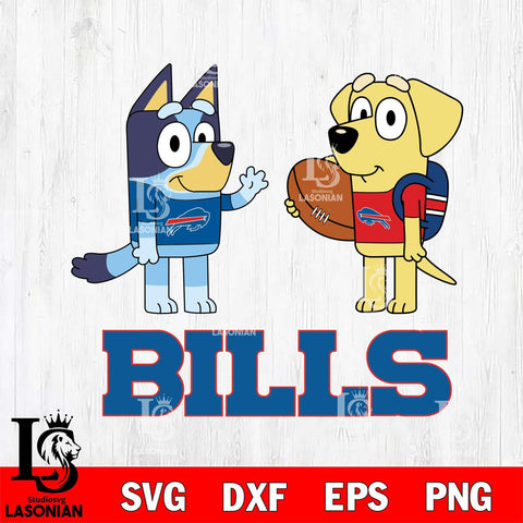 Buffalo Bills Bluey Lucky Svg Eps Dxf Png File, Digital Download, Instant Download