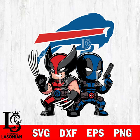 Buffalo Bills Deadpool And Wolverine Svg Eps Dxf Png File, Digital Download, Instant Download