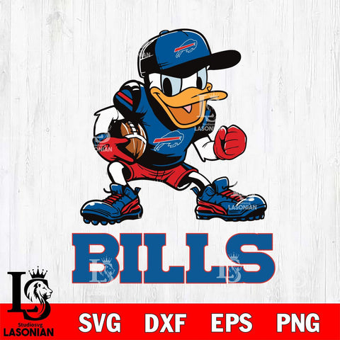 Buffalo Bills Donal Duck Disney, Svg Eps Dxf Png File, Digital Download