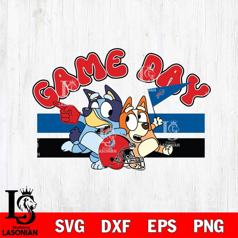 Buffalo Bills Game Day Bluey NFL Svg Eps Dxf Png File, Digital Download, Instant Download