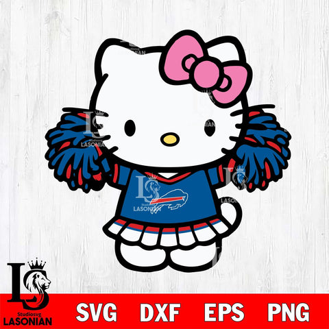 Buffalo Bills Hello Kitty Cheerleader 3 Svg Eps Dxf Png File, Digital Download, Instant Download