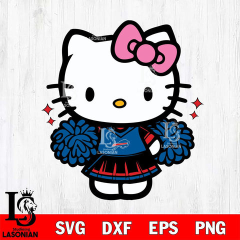 Buffalo Bills Hello Kitty Cheerleader Svg Eps Dxf Png File, Digital Download, Instant Download