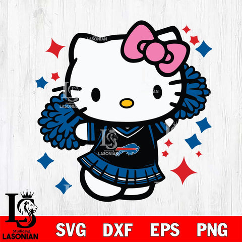 Buffalo Bills Hello Kitty Cheerleader 4 Svg Eps Dxf Png File, Digital Download, Instant Download