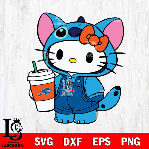 Buffalo Bills Hello Kitty Stitch Football Svg Eps Dxf Png File, NFL svg, Digital Download, Instant Download