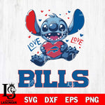 Buffalo Bills Love Stitch, Svg Eps Dxf Png File, Digital Download