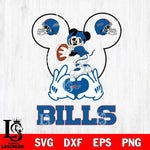 Buffalo Bills Mickey Heart Rugby Svg Eps Dxf Png File, Digital Download ,Instant Download, Cricut File