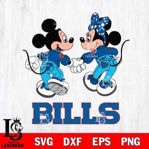 Buffalo Bills Mickey Minnie Valentine Rugby Svg Eps Dxf Png File, Digital Download ,Instant Download, Cricut File