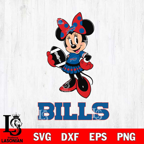 Buffalo Bills Minnie Mouse, Svg Eps Dxf Png File, Digital Download