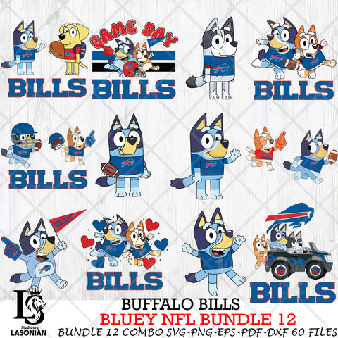 Buffalo Bills NFL Bundle 12 Svg Eps Dxf Png File, Digital Download, Instant Download