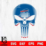 Buffalo Bills Punisher Skull SVG