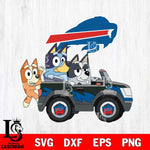 Buffalo Bills bluey friends car Svg Eps Dxf Png File, Digital Download, Instant Download