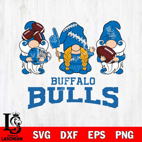 Buffalo Bulls 3 Gnomes Football Svg Eps Dxf Png File, Digital Download, Instant Download