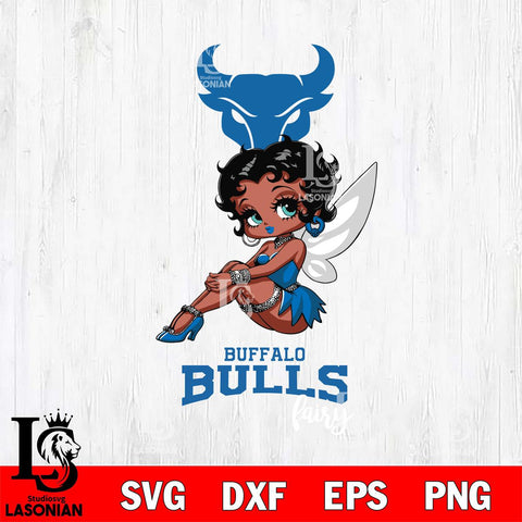 Buffalo Bulls Beauty Black Fairy Betty Boop, Svg Eps Dxf Png File, Digital Download