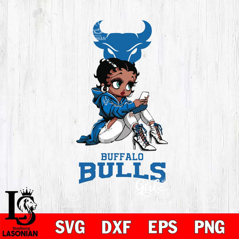 Buffalo Bulls Beauty Black Fan Girl Football, Svg Eps Dxf Png File, Digital Download