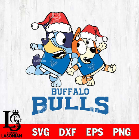 Buffalo Bulls Bluey Christmas Holiday Svg Eps Dxf Png File, Digital Download