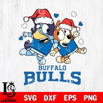 Buffalo Bulls Bluey Christmas NFL Svg Eps Dxf Png File, Digital Download