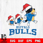 Buffalo Bulls Bluey Family Christmas Svg Eps Dxf Png File, Digital Download