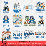 Buffalo Bulls Bluey Halloween NCAA 12 SVG Eps Dxf Png File, Bundle NCAA svg, Digital Download, Instant Download