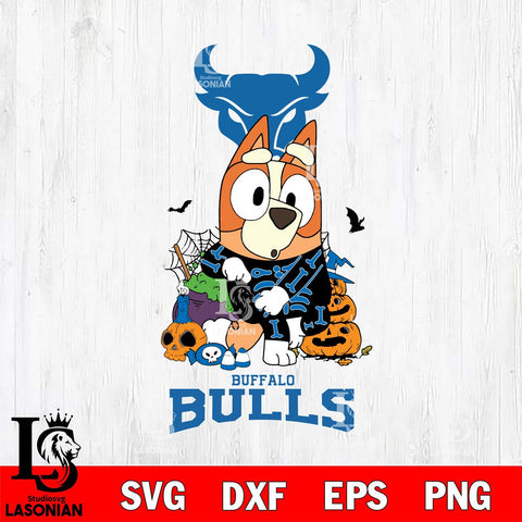 Buffalo Bulls Bluey Halloween NCAA Svg Eps Dxf Png File, Digital Download, Instant Download