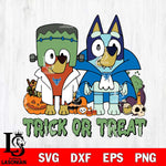 Buffalo Bulls Bluey Halloween Trick or Treat Svg Eps Dxf Png File, Digital Download, Instant Download