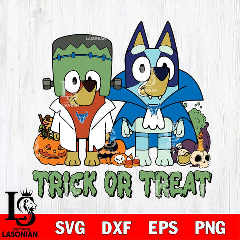 Buffalo Bulls Bluey Halloween Trick or Treat Svg Eps Dxf Png File, Digital Download, Instant Download