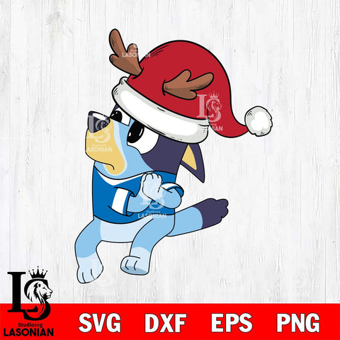 Buffalo Bulls Bluey Santa Claus Christmas Svg Eps Dxf Png File, Digital Download, Instant Download