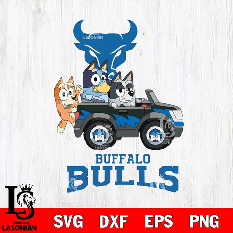 Buffalo Bulls Bluey friends car Svg Eps Dxf Png File, NCAA svg, Digital Download, Instant Download