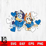 Buffalo Bulls Bluey heart Svg Eps Dxf Png File, Digital Download, Instant Download