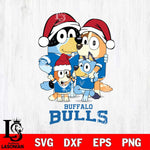 Buffalo Bulls Christmas Bluey Family Sport Cut Files,Bluey Cricut,Christmas Svg , Bluey svg , Digital Download, dxf eps png pdf file