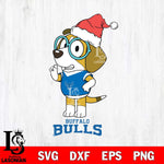 Buffalo Bulls Christmas Bluey Honey Sport Cut Files,Bluey Cricut,Christmas Svg , Bluey svg , Digital Download, dxf eps png pdf file