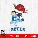 Buffalo Bulls Christmas Bluey Santa Claus Cut Files,Bluey Cricut,Christmas Svg , Bluey svg , Digital Download, dxf eps png pdf file