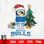 Buffalo Bulls Christmas Bluey Tree Sport Cut Files,Bluey Cricut,Christmas Svg , Bluey svg , Digital Download, dxf eps png pdf file