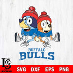 Buffalo Bulls Christmas Bluey & Bingo Sit Cut Files,Bluey Cricut,Christmas Svg , Bluey svg , Digital Download, dxf eps png pdf file