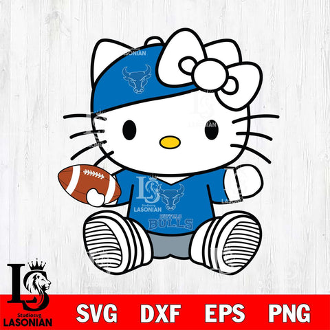 Buffalo Bulls Cute Hello Kitty Football 11 Svg Eps Dxf Png File, NCAA svg, Digital Download, Instant Download