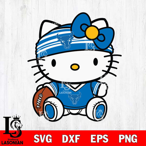 Buffalo Bulls Cute Hello Kitty Football 12 Svg Eps Dxf Png File, NCAA svg, Digital Download, Instant Download