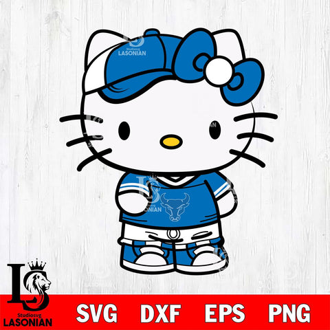 Buffalo Bulls Cute Hello Kitty Football 2 Svg Eps Dxf Png File, NCAA svg, Digital Download, Instant Download