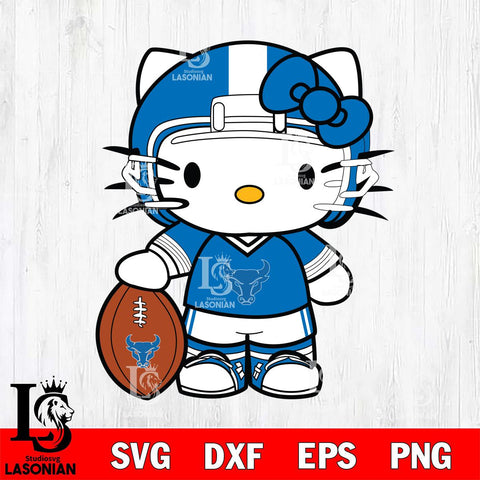 Buffalo Bulls Cute Hello Kitty Football 3 Svg Eps Dxf Png File, NCAA svg, Digital Download, Instant Download