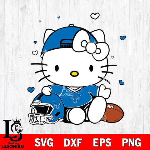 Buffalo Bulls Cute Hello Kitty Football Svg Eps Dxf Png File, NCAA svg, Digital Download, Instant Download