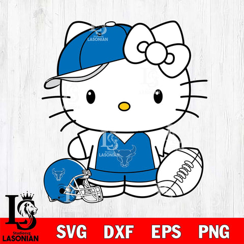 Buffalo Bulls Cute Hello Kitty Football 4 Svg Eps Dxf Png File, NCAA svg, Digital Download, Instant Download