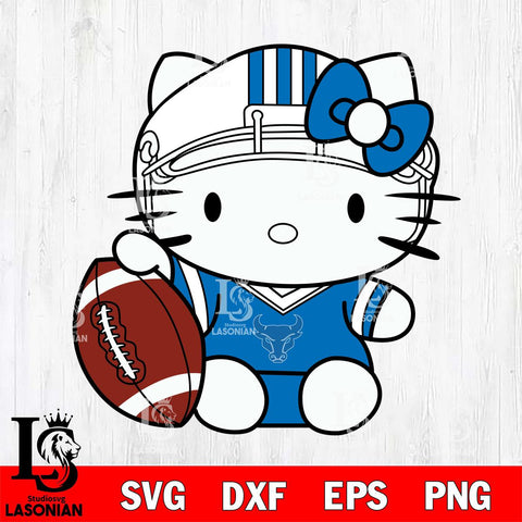 Buffalo Bulls Cute Hello Kitty Football 5 Svg Eps Dxf Png File, NCAA svg, Digital Download, Instant Download